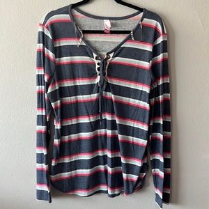 No Boundaries striped long sleeve